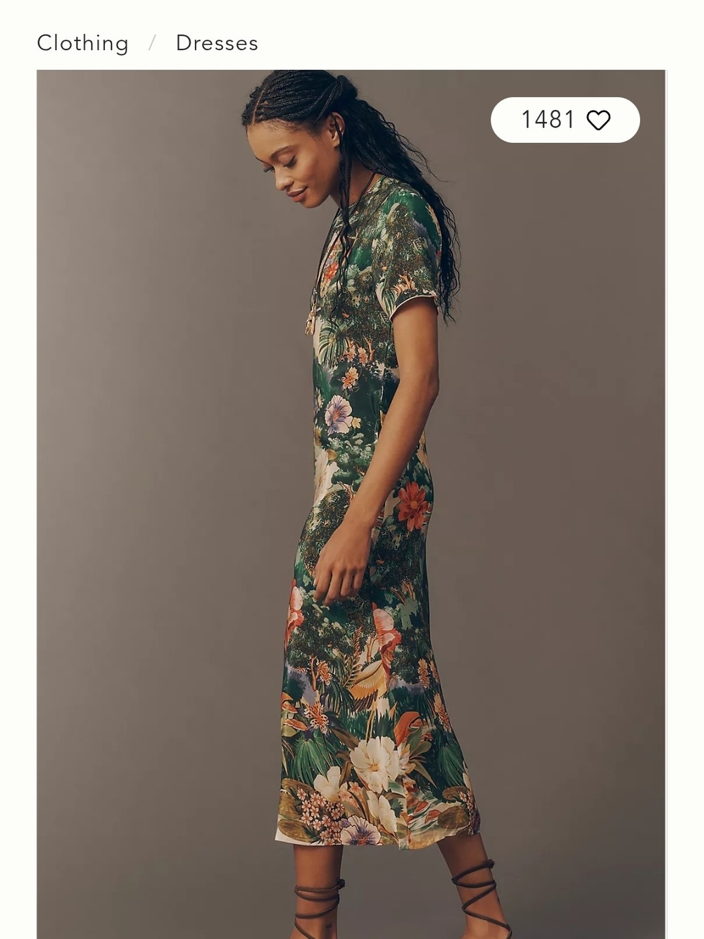 Farm Rio Short-Sleeve Garden Midi Dress - Picture 4 of 4